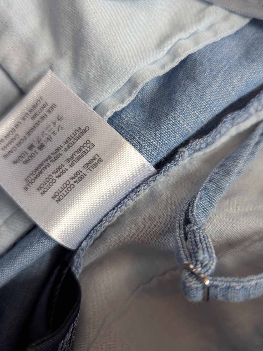 J. Crew 100% Cotton Chambray Denim Overall Jumpsuit Butter Mom Wide Leg Size 4 P - Picture 9 of 12